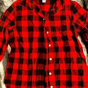 Buffalo plaid cotton button up